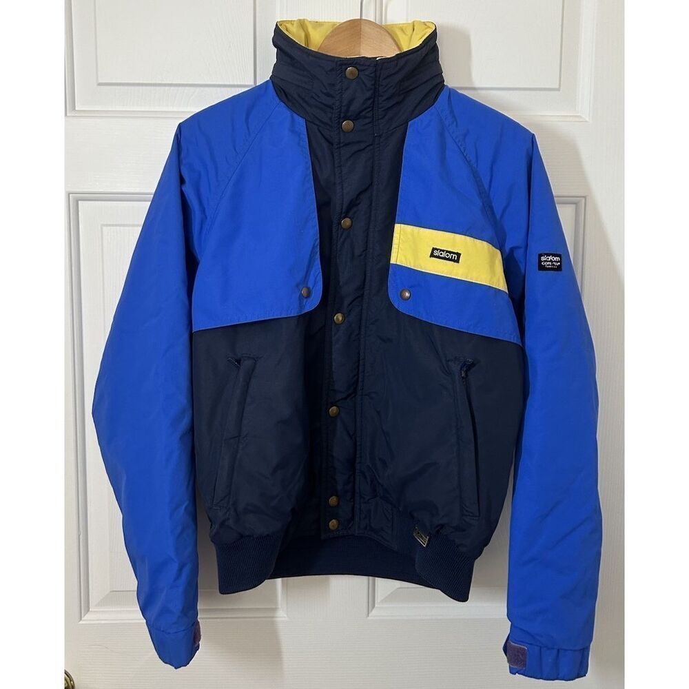 Slalom Kids Small Color Block Insulated Hooded Outdoor Jacket Pockets 1162